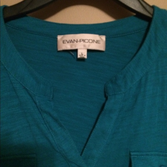 Teal Evan Picone top - Picture 1 of 2